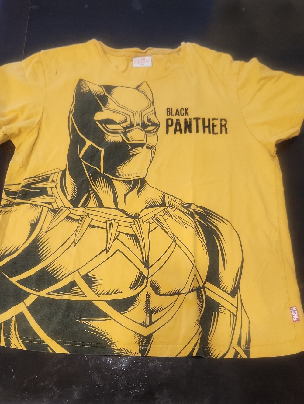 Marvel Yellow Black Panther Graphic Tee for Kids